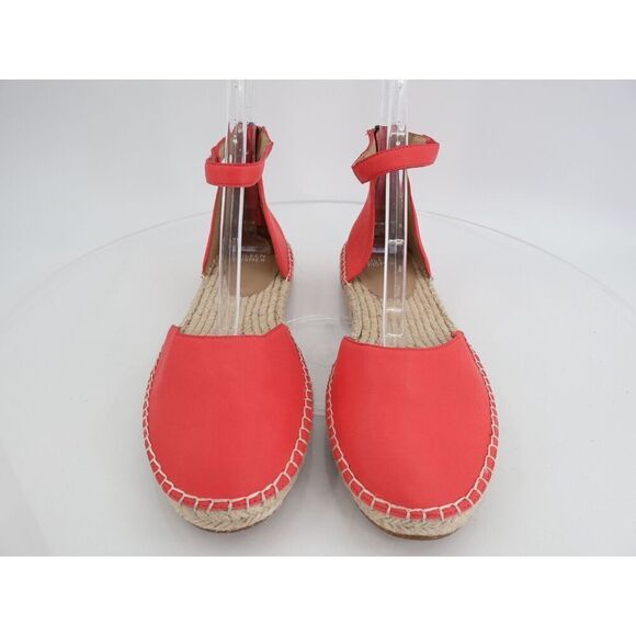 Eileen Fisher Womens Lala Espadrille Flat Size 11 Pink Red Leather Ankle Strap - Picture 12 of 13
